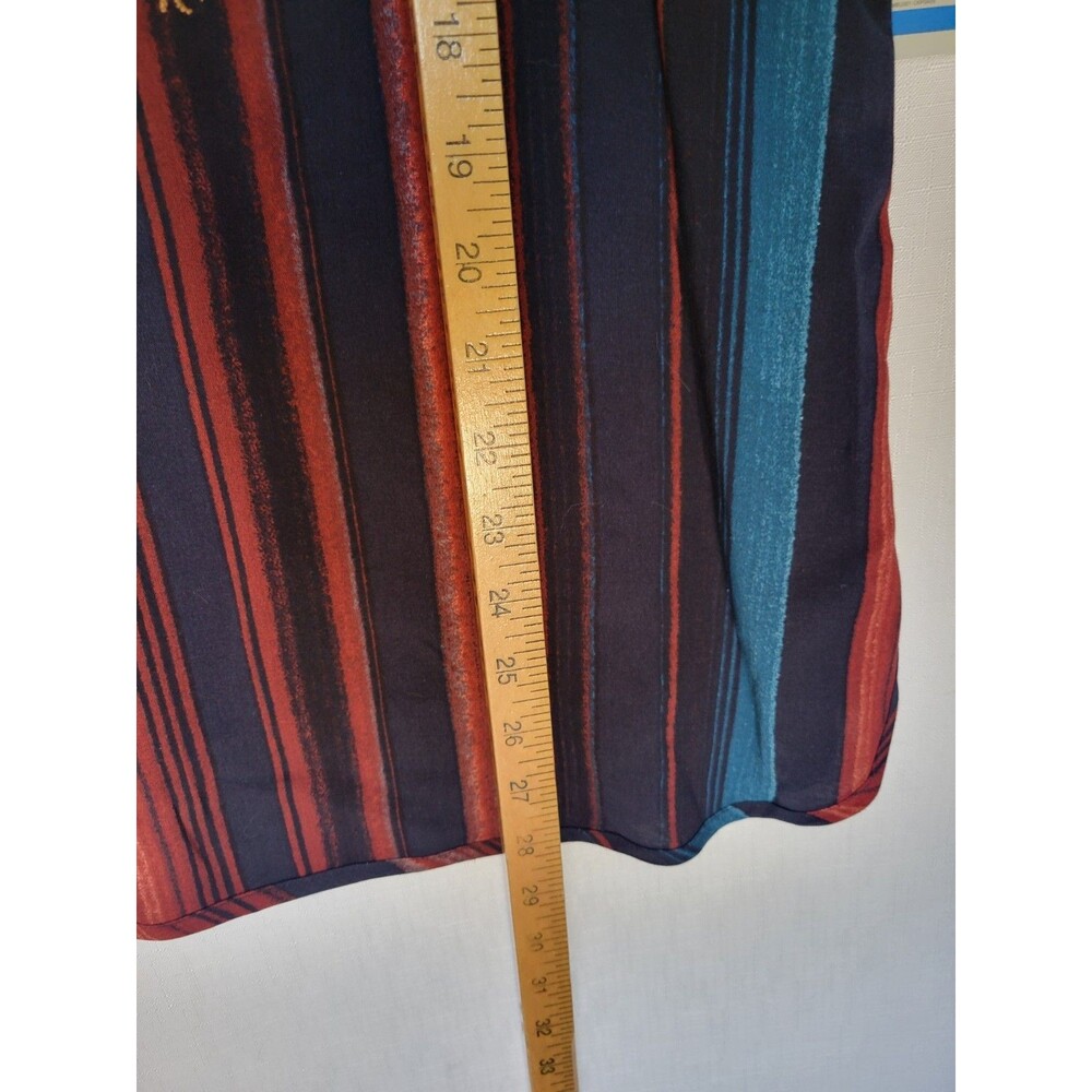 John Mark Womens Embroidered Stripe Tassel Tie Tunic Boho Floral Contrast XL - Picture 9 of 12
